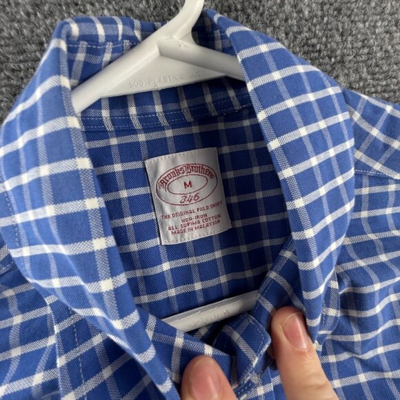 Blue Checkered Men's Shirt - Picture 9 of 15